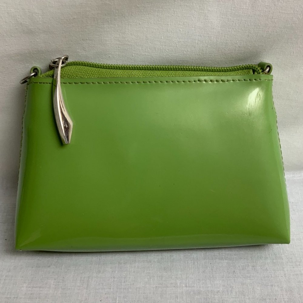 Beijo Crossbody Apple Green Mini Purse with 54" Strap 7" x 4" x 1 1/2" - Picture 3 of 5